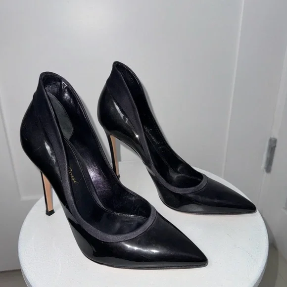 Gianvito Rossi Tuxedo 100mm Leather Pumps/7.5 - Picture 4 of 7